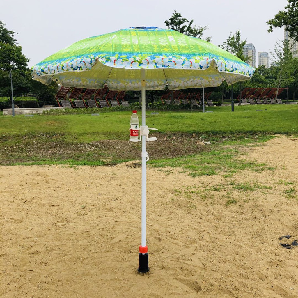 户外沙滩太阳伞配件大号塑料螺旋式塑料地插 32mm管径伞叉底座