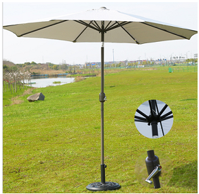 2.7米铁架铁中棒庭院中柱伞( 2.7meter Iron Frame Iron Column Umbrella Garden Umbrella Patio Umbrellas)