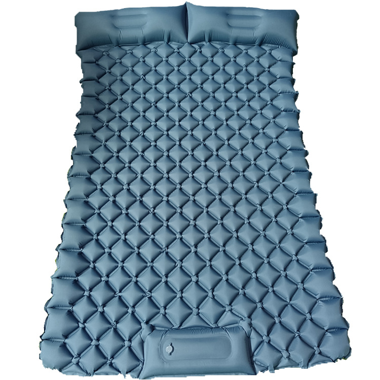 户外双人充气睡垫野营防潮垫TPU+复合面料按压式充气垫