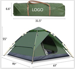 [弹簧帐篷3539] 弹簧合压自动双层帐篷（纯颜色）