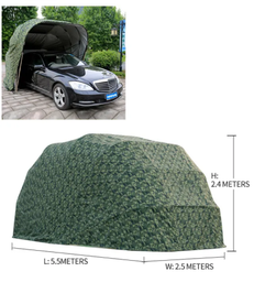 [5.帐篷12236] 5.5米半自动全自动移动车棚车库折叠镀锌材质半自动车棚汽 车停车